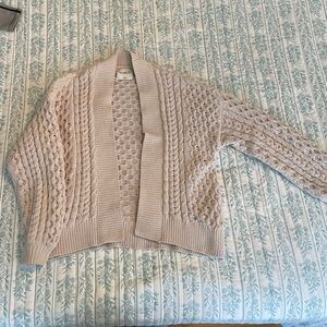 Abercrombie & Fitch cream Cable Knit Cardigan